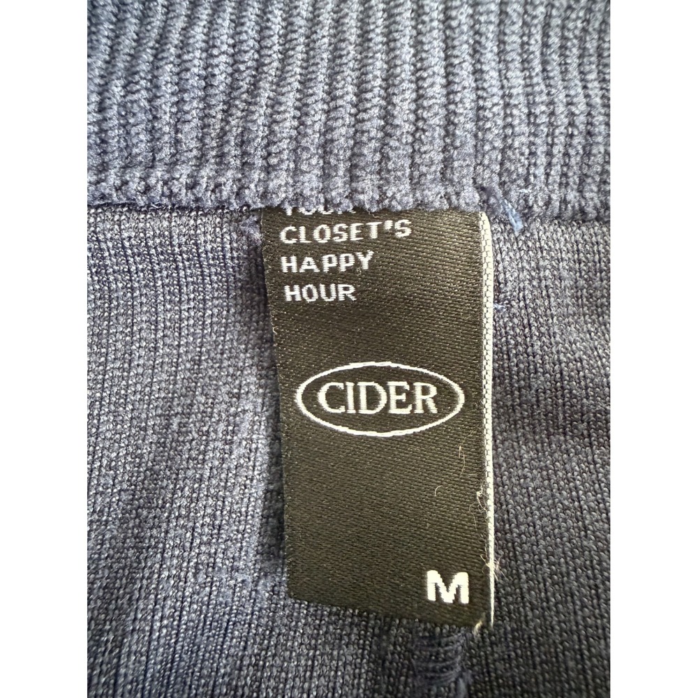 Cider Colorblock Retro Corduroy Flare Pants Navy Blue Red High Waisted Size M - Picture 3 of 13